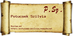 Potucsek Szilvia névjegykártya